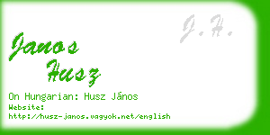 janos husz business card